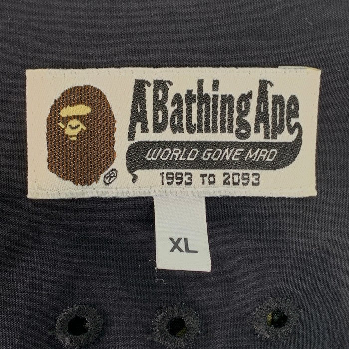 A BATHING APE アベイシングエイプ シャーク シャツジャケット ブラック 001SHG301009X Size XL 福生店