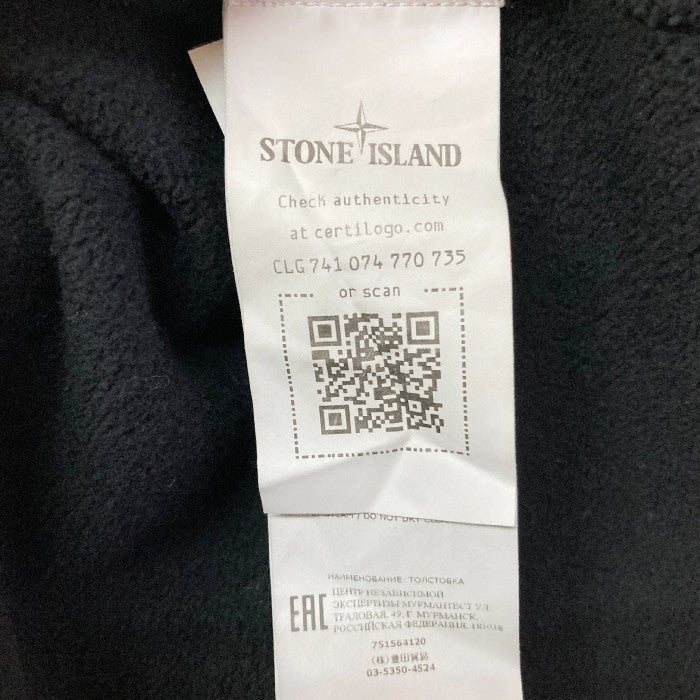 STONE ISLAND ストーンアイランド SI SWEAT PARKA PO 751564120 定番ロゴパッチパーカー フーディー アウター パーカー ブラック sizeXL 瑞穂店