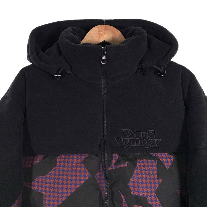 Louis Vuitton ルイヴィトン 22AW BIMATERIAL HOODED DOWN JACKET バイマテリアル ダウンジャケット 1AATDP ブラック Size 46 福生店