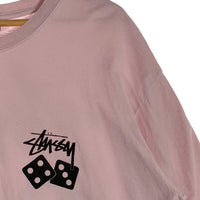 STUSSY ステューシー ダイス プリントTシャツ サイコロ ピンク Size XL 福生店