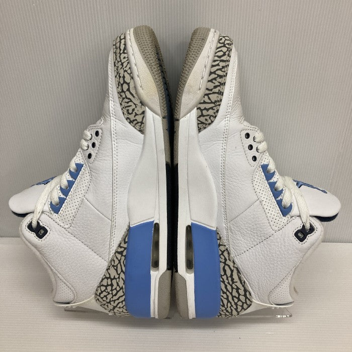 NIKE ナイキ AIR JORDAN 3 RETRO エアジョーダン 3 レトロ スニーカー CT8532-104 UNC ホワイト・バローブルー size27.5cm 瑞穂店