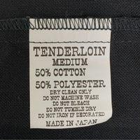 TENDERLOIN テンダーロイン チェーンステッチ刺繡ロゴ シャツ 袖カットオフ ブラック Size M 福生店