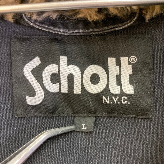 Schott ショット 3135065 コットン マウンテンパーカー レオパード ブラック sizeL 瑞穂店