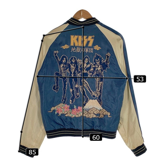 テーラー東洋 KISS リバーシブル スカジャン スーベニアジャケット ブルー ブラック TT11860 Size M 福生店