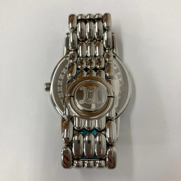 CELINE セリーヌ 腕時計 レディース ブラック文字盤 30M/100FT ラウンドフェイス 不動品 シルバー 瑞穂店