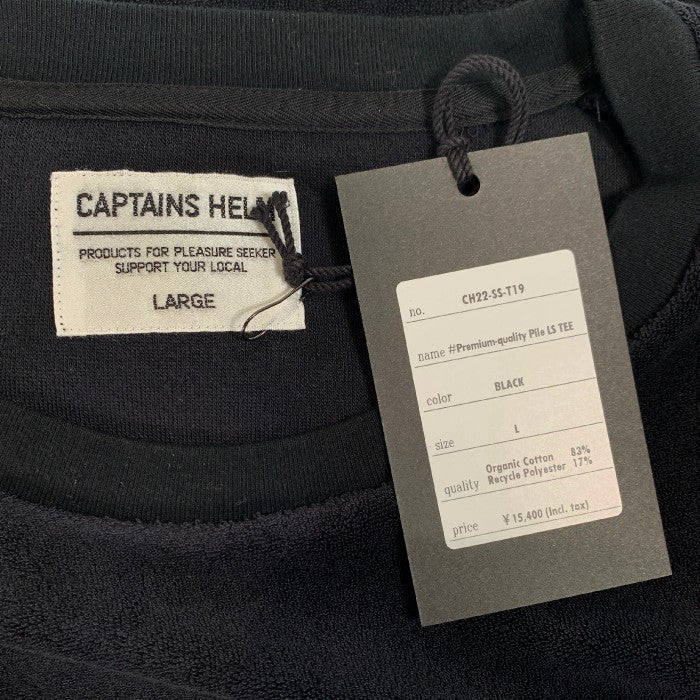 CAPTAINS HELM キャプテンズヘルム 22SS Premium Quality Pile LS TEE プレミアムクォリティ パイル ロングスリーブTシャツ ブラック Size L 福生店