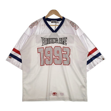 A BATHING APE アベイシングエイプ 23SS Football Jersey フットボールジャージ ゲームシャツ ホワイト Size XL 福生店