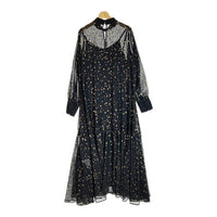 Ameri VINTAGE アメリヴィンテージ AIRY HIGH NECKED DRESS 星柄 エアリーワンピース 02020550590 ブラック sizeM 瑞穂店