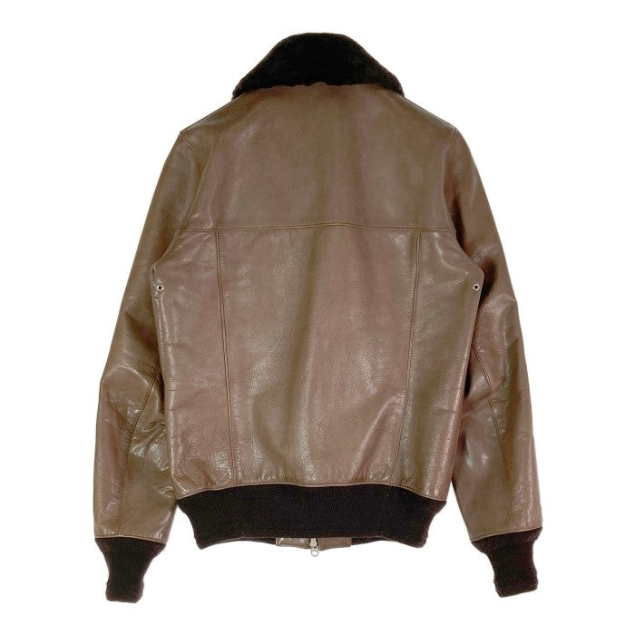ACANTHUS アカンサス L1314B cow leather souvenir jkt 牛革 オールレザー  レザージャケット ブラウン sizeM 瑞穂店