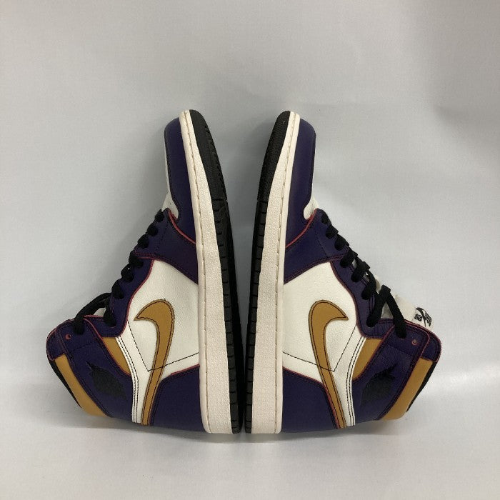 NIKE ナイキ SB AIR JORDAN 1 RETRO HIGH OG DEFIANT LAKERS CD6578-507 ホワイト×パープル×イエロー size26.5cm 瑞穂店