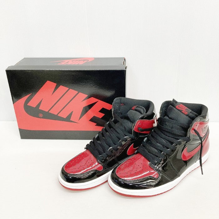 NIKE ナイキ Air Jordan 1 High OG Patent Bred エアジョーダン1 ハイ OG パテント ブレッド 555088-063 赤黒 size27.5cm 瑞穂店
