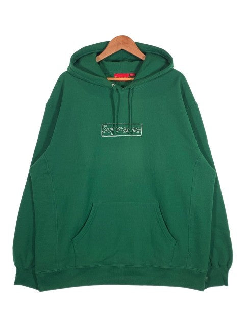 SUPREME シュプリーム 21SS KAWS Chalk Logo Hooded Sweatshirt カウズ チョークロゴ スウェットパーカー Light Pine グリーン Size XL 福生店