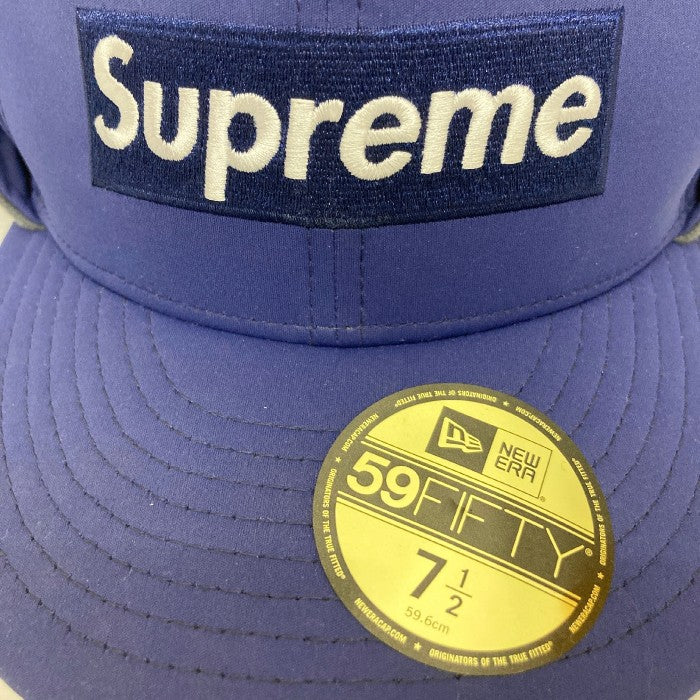 SUPREME シュプリーム 20AW WINDSTOPPER Earflap Box Logo New Era Cap キャップ 帽子 ブルー size7・1/2 59.6cm 瑞穂店