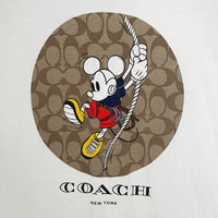 COACH コーチ Disney ディズニー ミッキーマウス プリントTシャツ ホワイト Size M 福生店