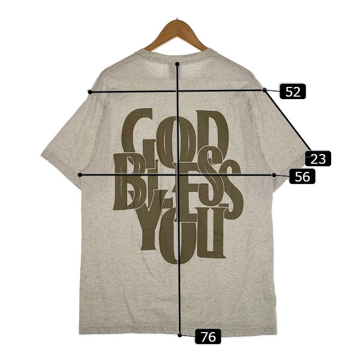 GOD BLESS YOU ゴッドブレスユー プリントTシャツ 杢グレー Size XL 福生店