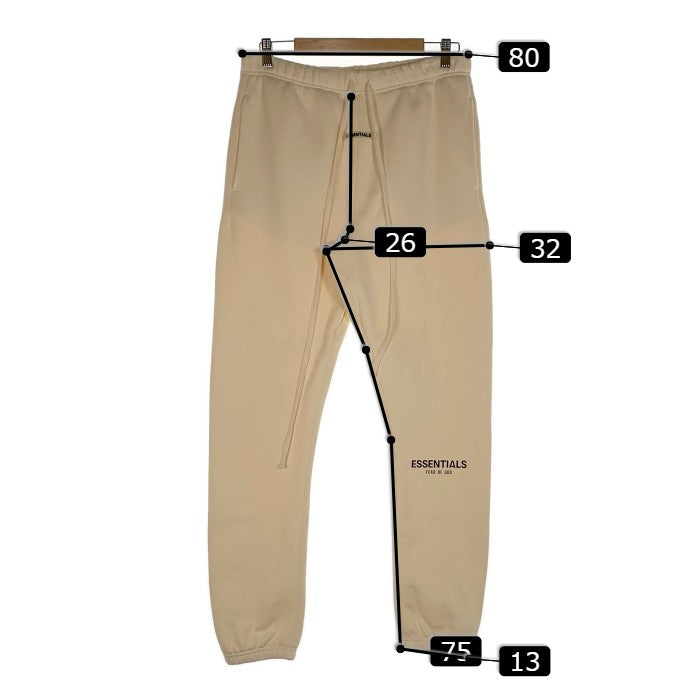 ESSENTIALS エッセンシャルズ SWEAT PANT スウェットパンツ ラバーロゴ クリーム Size M 福生店