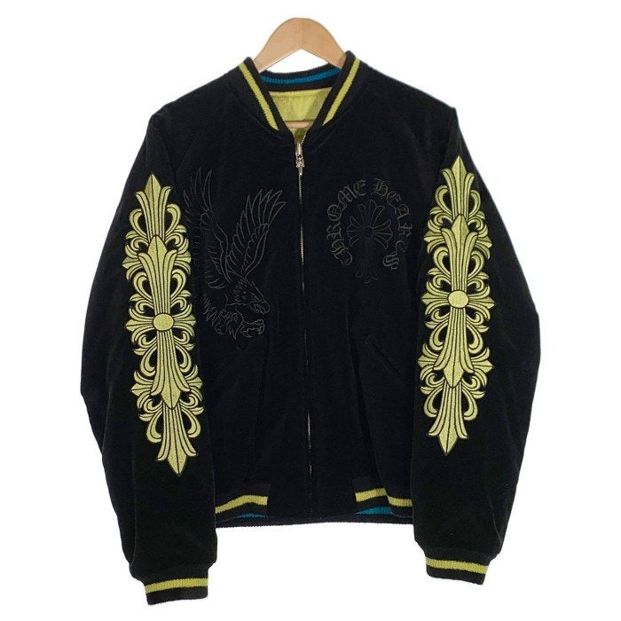 Chrome Hearts クロムハーツ Matty Boy マッティボーイ 港商 テーラー東洋 PPO SOUVENIR BOMBER リバーシブル スーベニアジャケット スカジャン ベロア キルティング ブラック Size 特大 Chrome Hearts クロムハーツ Matty Boy マッティボーイ 港商 テーラー