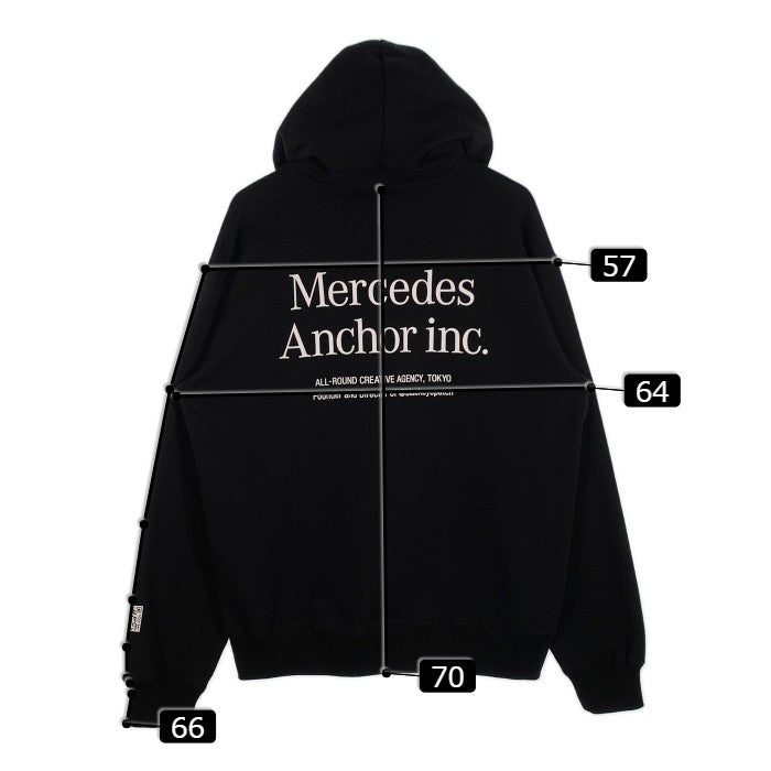 Mercedes Anchor Inc. メルセデスアンカーインク プルオーバー スウェットパーカー ブラック Size L 福生店