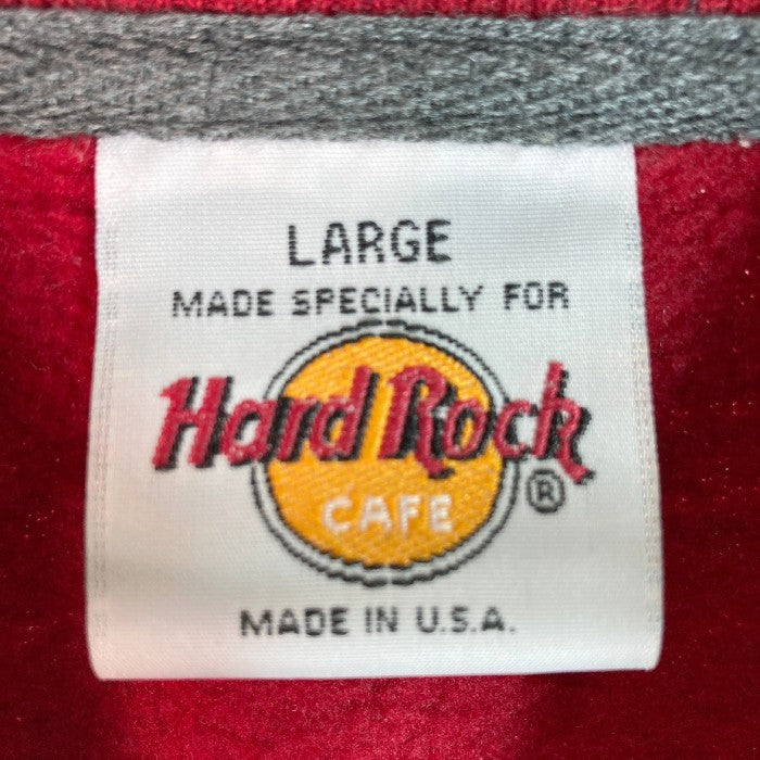 Hard Rock CAFE ハードロックカフェ LOMDON ロンドン 刺繍ロゴ スウェット トレーナー 臙脂 sizeL 瑞穂店