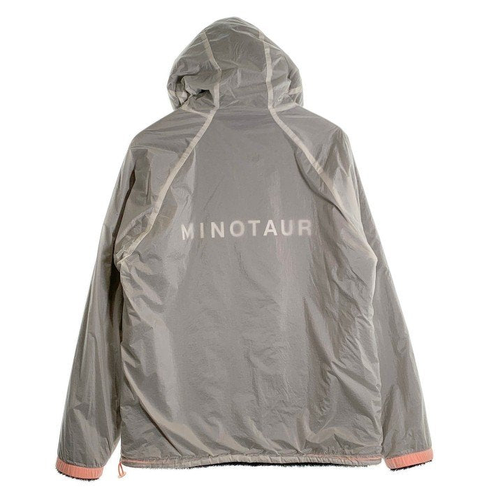 MINOTAUR ミノトール THERMAL STORAGE HOODED リバーシブル ジップアップパーカー ブラック ナイロン フリース Size L 福生店