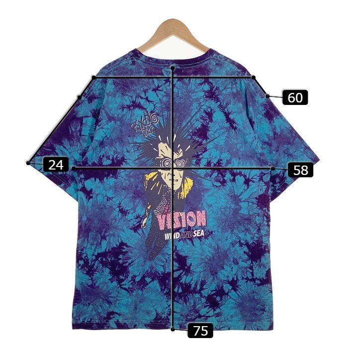 WIND AND SEA ウィンダンシー 23SS VISION ヴィジョン タイダイプリントTシャツ ブルー パープル Size XL 福生店