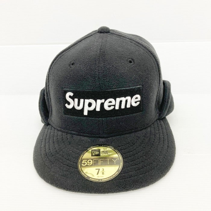 Supreme 17AW Polartec Ear Flap New Era Cap シュプリーム ポーラテック イヤーフラップ ニューエラ キャップ ブラック size7 3/8 瑞穂店