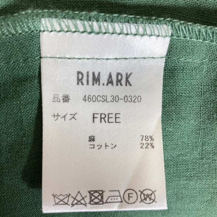 RIM.ARK リムアーク リネンルーズライトガウン グリーン sizeFREE 瑞穂店