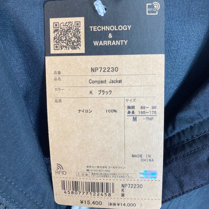 THE NORTH FACE ザノースフェイス Compact Jacket コンパクトジャケット ナイロンパーカー NP72230 ブラック sizeL 瑞穂店