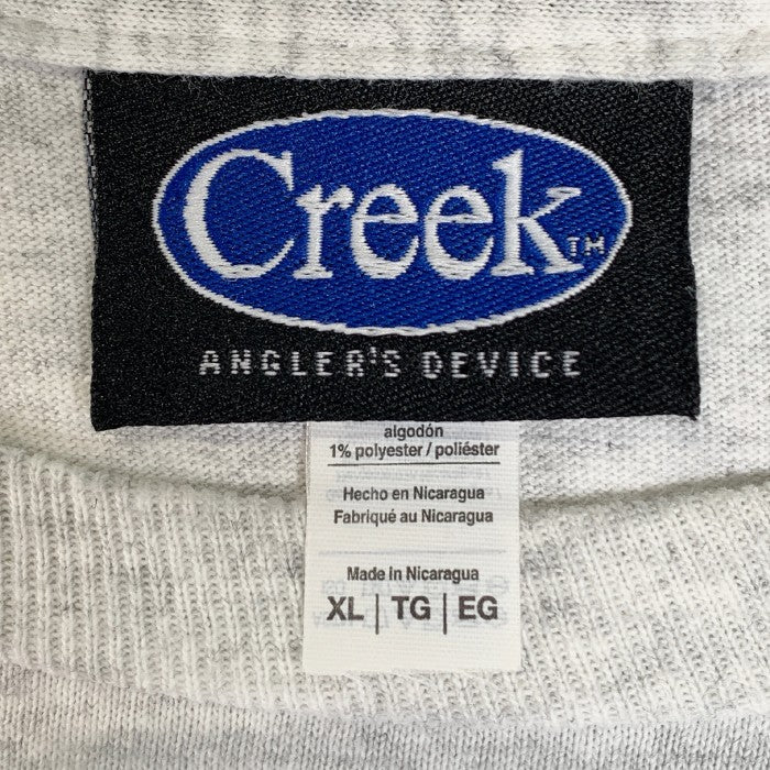 Creek Angler's Device クリーク L/S Tee プリント ロングスリーブTシャツ グレー Size XL 福生店