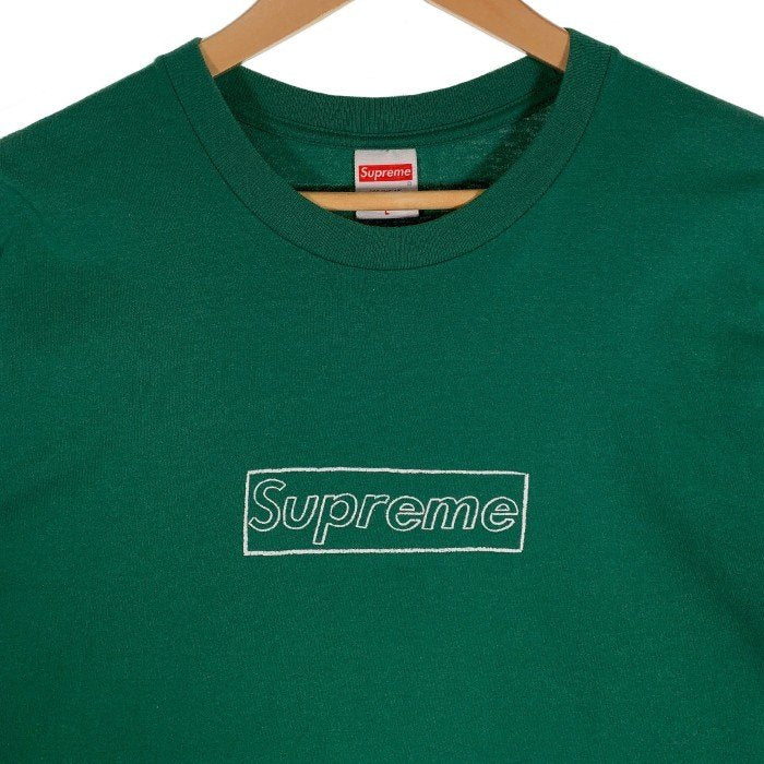 SUPREME シュプリーム 21SS KAWS Chalk Logo Tee カウズ チョークロゴ ボックスロゴ Tシャツ グリーン Size L 福生店