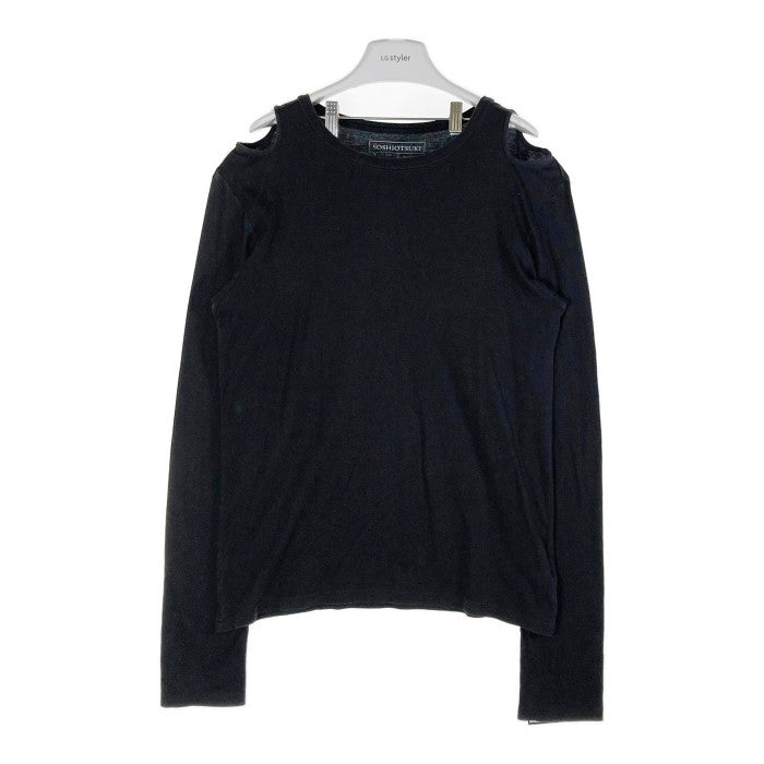 SOSHIOTSUKI ソウシオオツキ 22SS LONGSLEEVE MUSLIN TOP カットソー ブラック size46 瑞穂店