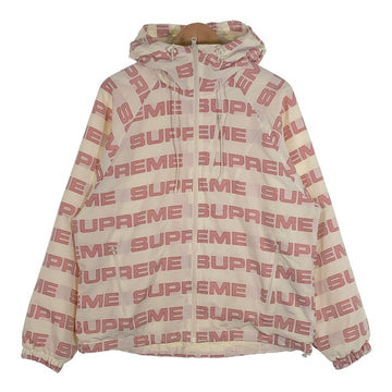 SUPREME シュプリーム 21AW Logo Ripstop Hooded Track Jacket ロゴ リップストップ ジップアップ トラックジャケット ホワイト Size M 福生店