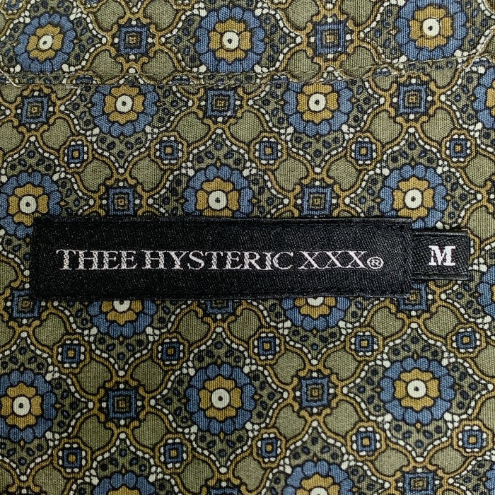 THEE HYSTERIC XXX ジィヒステリックトリプルエックス ROSE GARDEN柄 レギュラーカラー シャツ コットン Size M 福生店