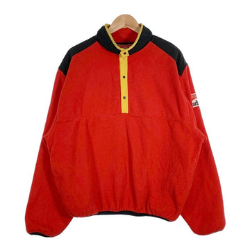 90's Marlboro マールボロ フリース プルオーバージャケット スナップボタン レッド ブラック Size L 福生店