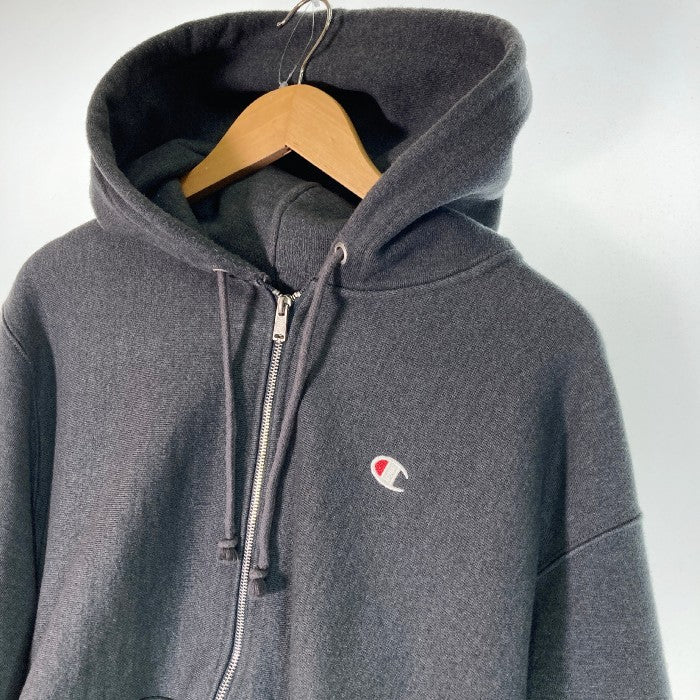 Champion チャンピオン リバースウィーブ 復刻単色タグ スウェットフルジップパーカー ホンジュラス製グレー sizeL