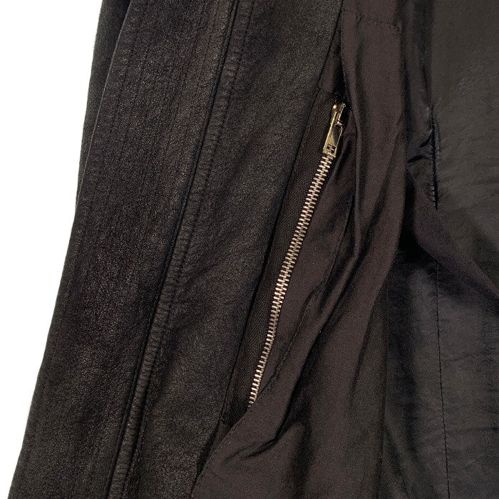 Rick Owens リックオウエンス Lamb Skin Destroy Leather Jacket ラムスキン デストロイ レザージャケット ブラック Size 48 福生店