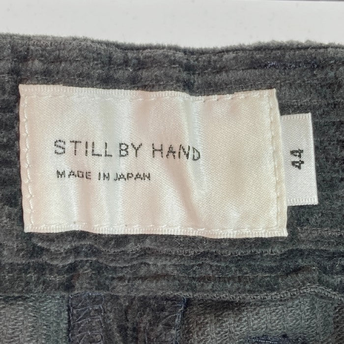 STILL BY HAND スティルバイハンド タック入り コーデュロイパンツ ブラック Size 44 瑞穂店