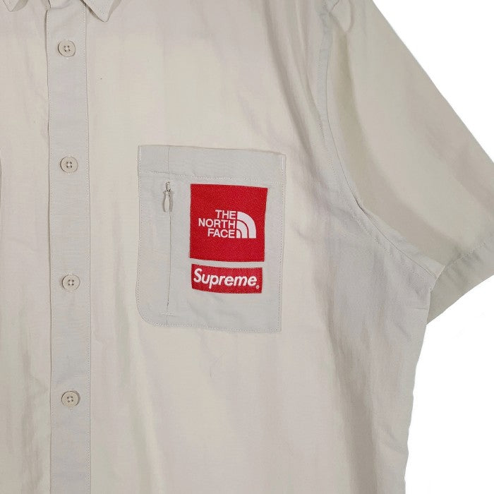 SUPREME シュプリーム 22SS THE NORTH FACE ノースフェイス Trekking S/S Shirt トレッキングショートスリーブシャツ アイボリー NR02211I Size XL 福生店