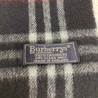 Burberrys バーバリー イングランド製 カシミア100% ノバチェック マフラー ネイビー 瑞穂店