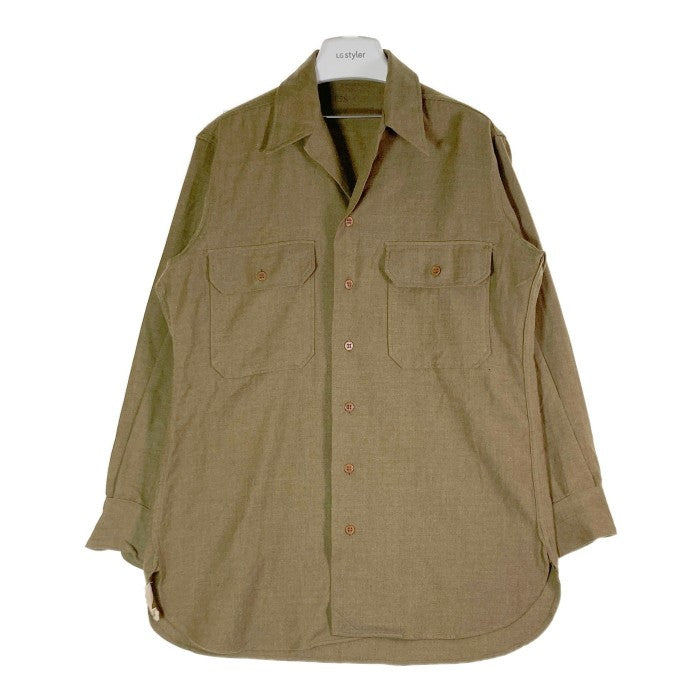 S.LIEBOVITZ&SONS.INC レイボウィッツ＆サンズインク MILITARY 40's シャツ W-669-qm-18762 55-S-5508-3 ウール 長袖 40年代  カーキ  size15 1/2-33 瑞穂店