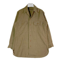 S.LIEBOVITZ&SONS.INC レイボウィッツ＆サンズインク MILITARY 40's シャツ W-669-qm-18762 55-S-5508-3 ウール 長袖 40年代  カーキ  size15 1/2-33 瑞穂店