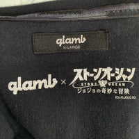 glamb グラム ジョジョの奇妙な冒険 Stone Ocean 徐倫 プリントTシャツ ブラック Size XL 福生店