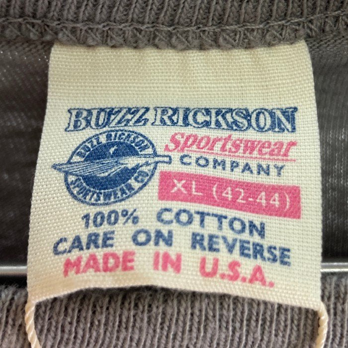 BUZZ RICKSON’S バズリクソンズ 13th RECONNAISSANCE.SQ. プリント ロングスリーブTシャツ グレー Size XL 瑞穂店