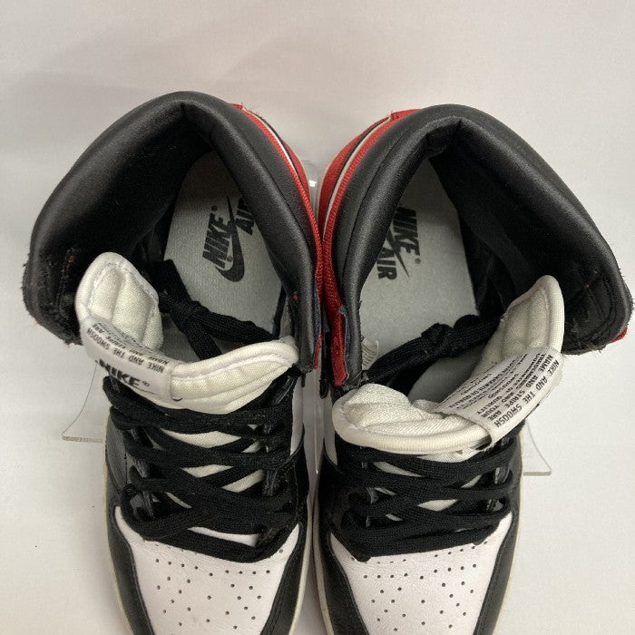 Nike ナイキ WMNS ウィメンズ Air Jordan 1 Retro High Satin Black Toe  エアジョーダン1 レトロ ハイ サテン ブラックトゥ  レッド size24.5cm 瑞穂店