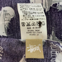 STUSSY ステューシー 総柄プリント オープンカラーレーヨンシャツ