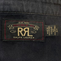 RRL ダブルアールエル コットン リネン ワークシャツ チンストラップ ブラック Size L 福生店