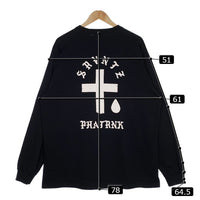 PHATRNK ファットランク SRVNTZ プリント ロングスリーブTシャツ ブラック Size XXL 福生店