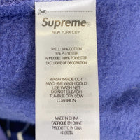 SUPREME シュプリーム 23AW Satin Applique Sweatshirts サテンアップリケ プルオーバースウェットパーカー ウォッシュネイビー Size XL 福生店