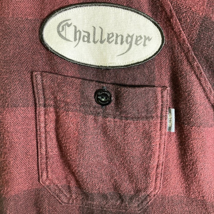 CHALLENGER チャレンジャー ロゴワッペン ネルシャツ ボルドー sizeM 瑞穂店