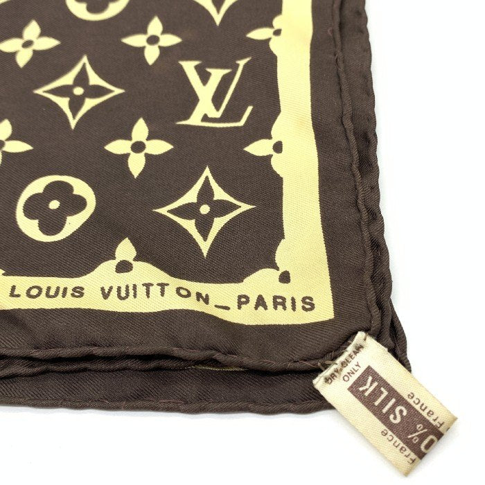 Louis Vuitton ルイヴィトン モノグラム シルクスカーフ ブラウン オールド 福生店